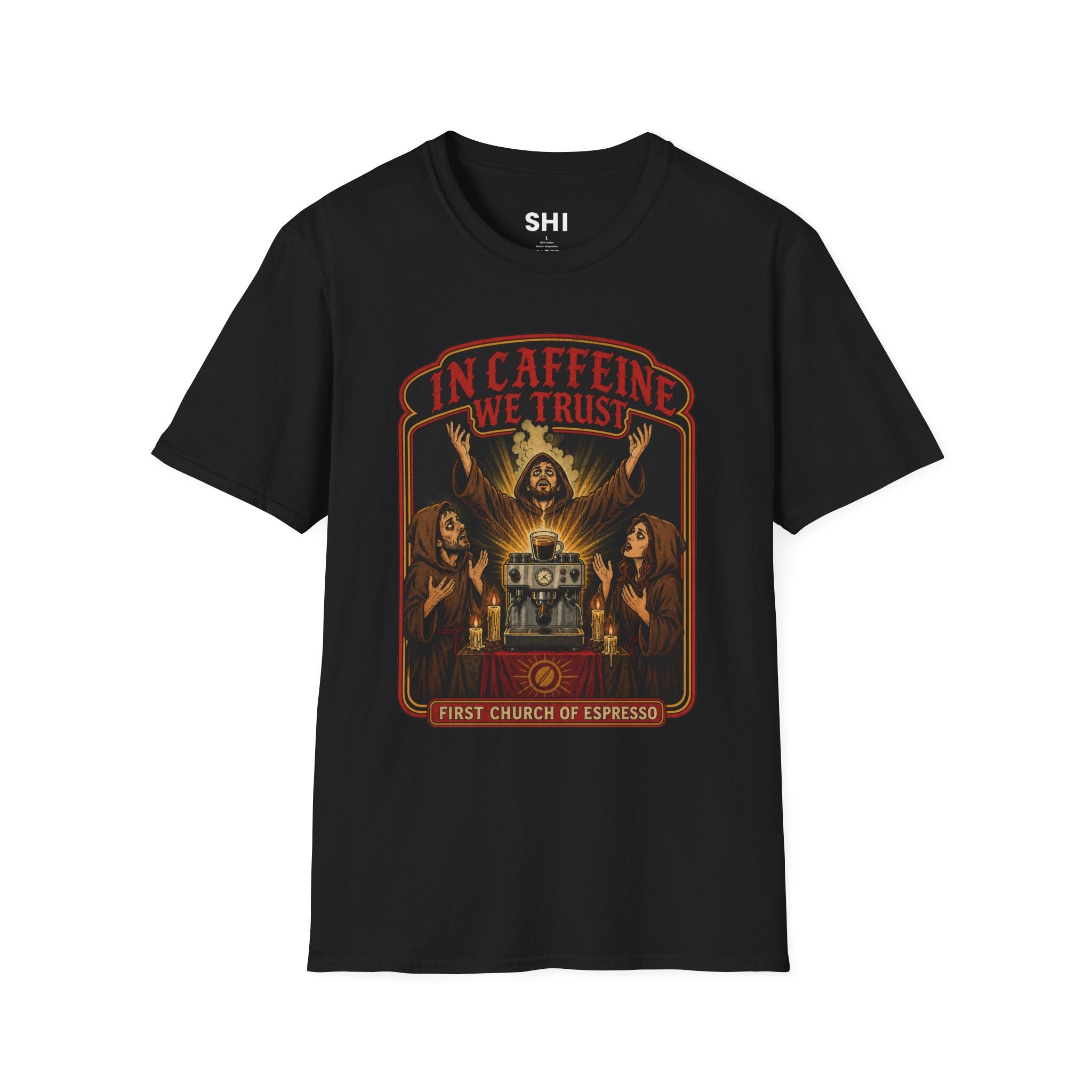 In Caffeine We Trust - Premium Graphic Tee