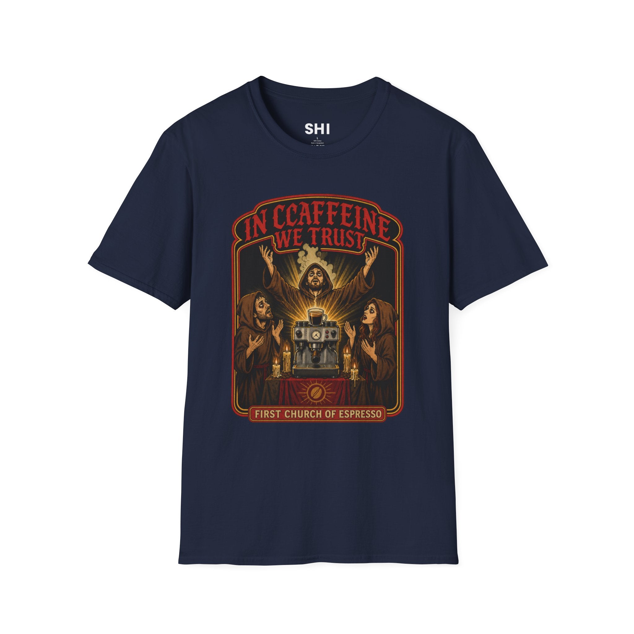 In Caffeine We Trust - Premium Graphic Tee