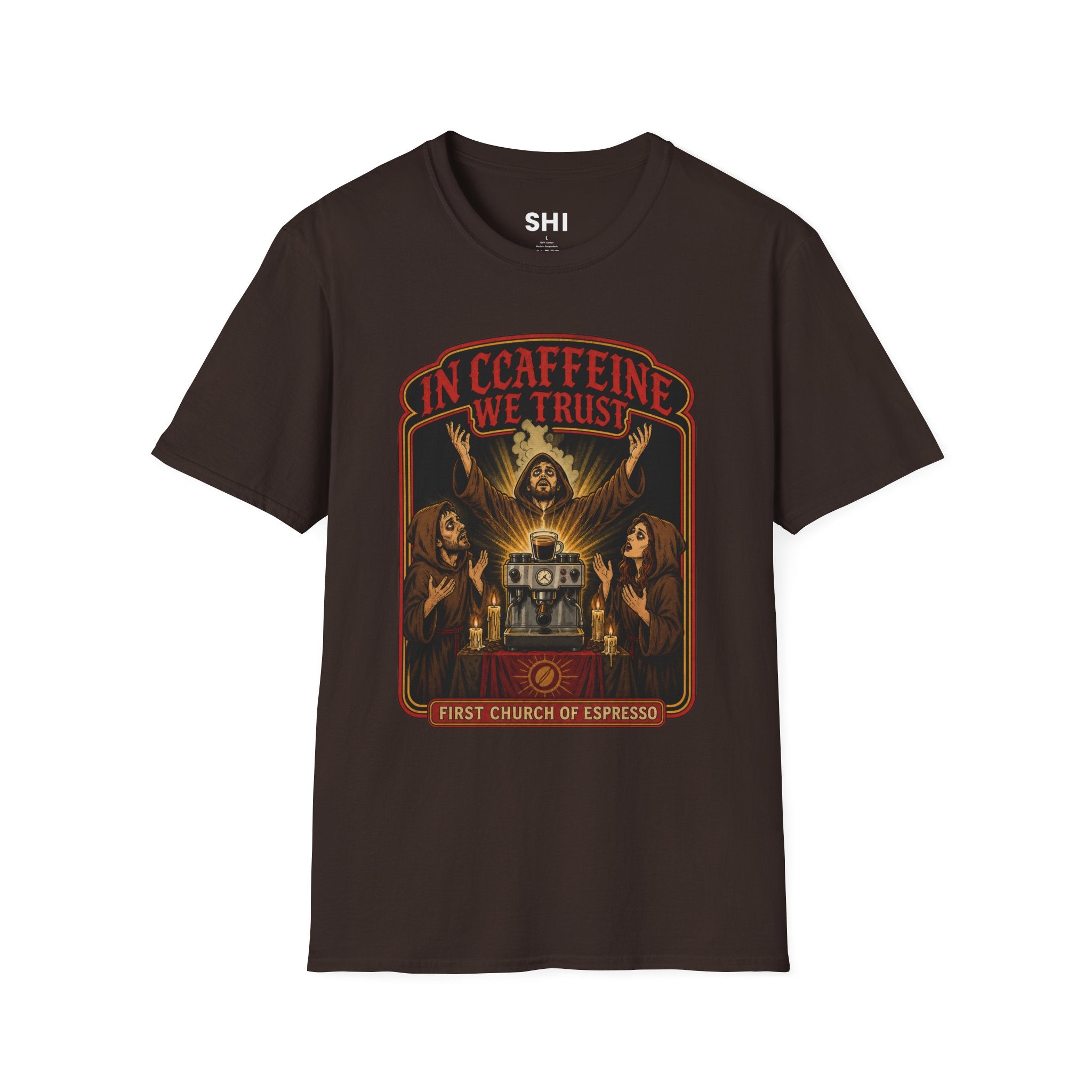 In Caffeine We Trust - Premium Graphic Tee