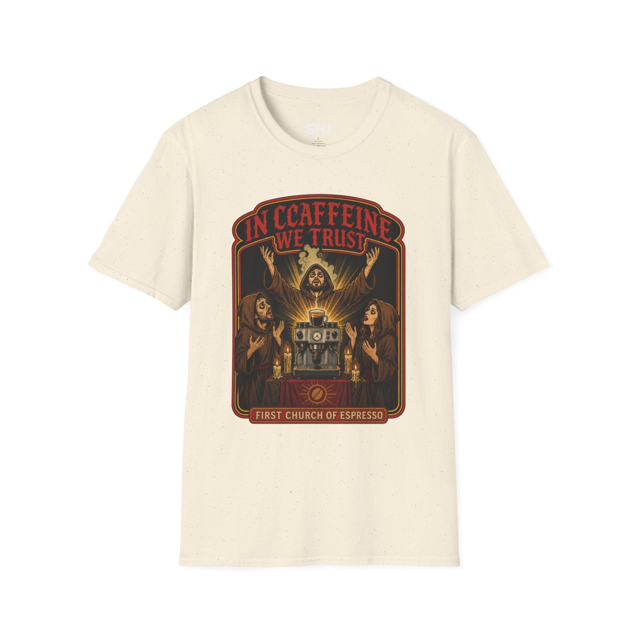 In Caffeine We Trust - Premium Graphic Tee