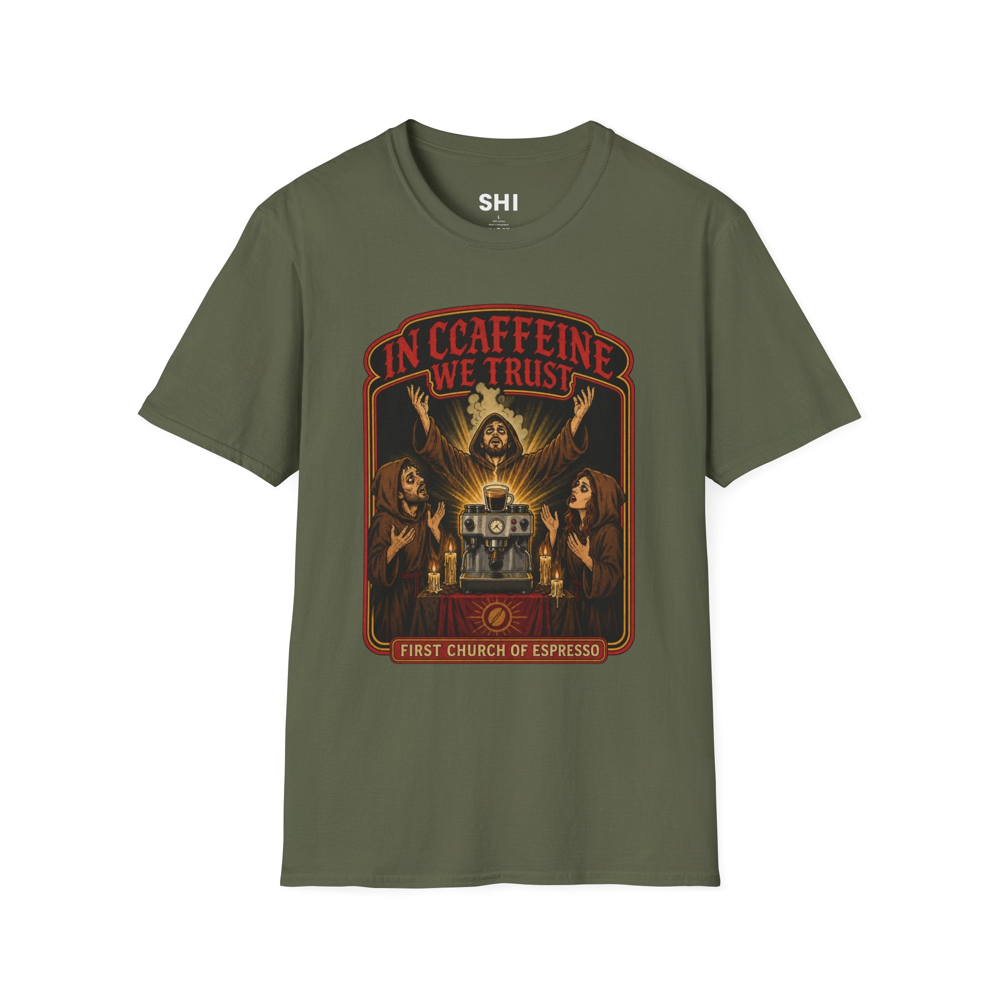 In Caffeine We Trust - Premium Graphic Tee