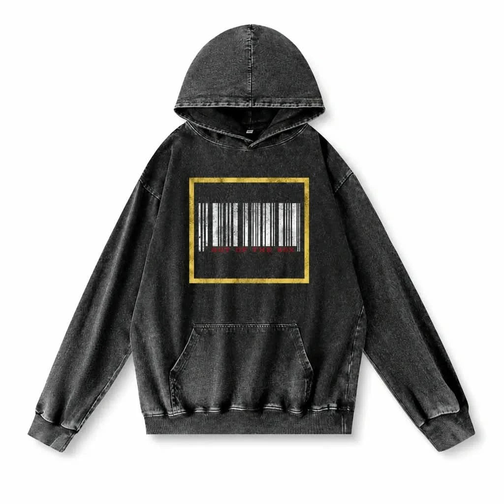 Escape The System Hoodie - Vintage Black Acid Wash