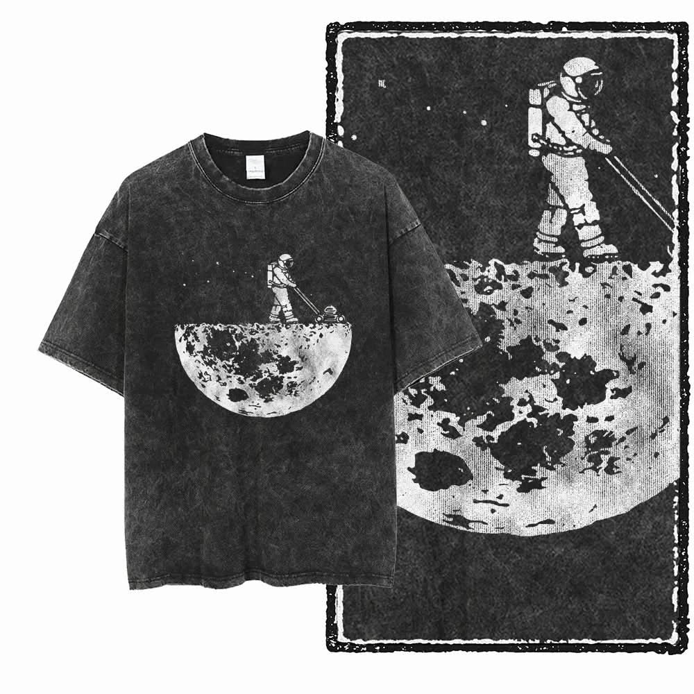 Groundskeeper Tee - Oversized Black Vintage Acid Wash