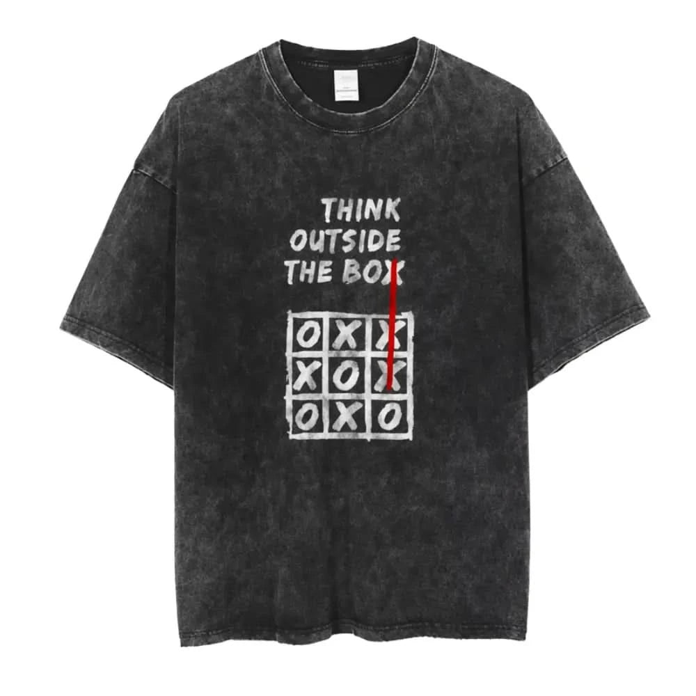Outlier Tee - Oversized Black Vintage Acid Wash