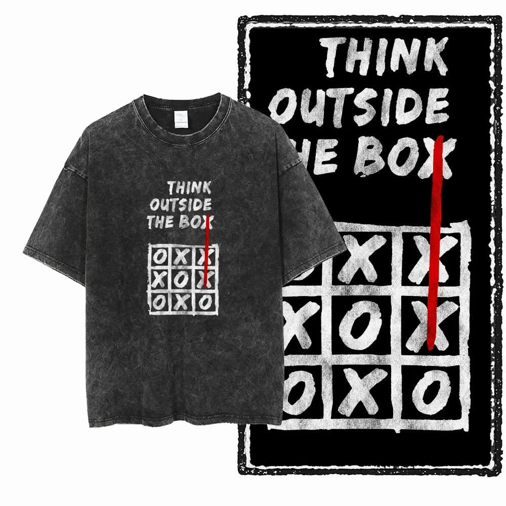 Outlier Tee - Oversized Black Vintage Acid Wash