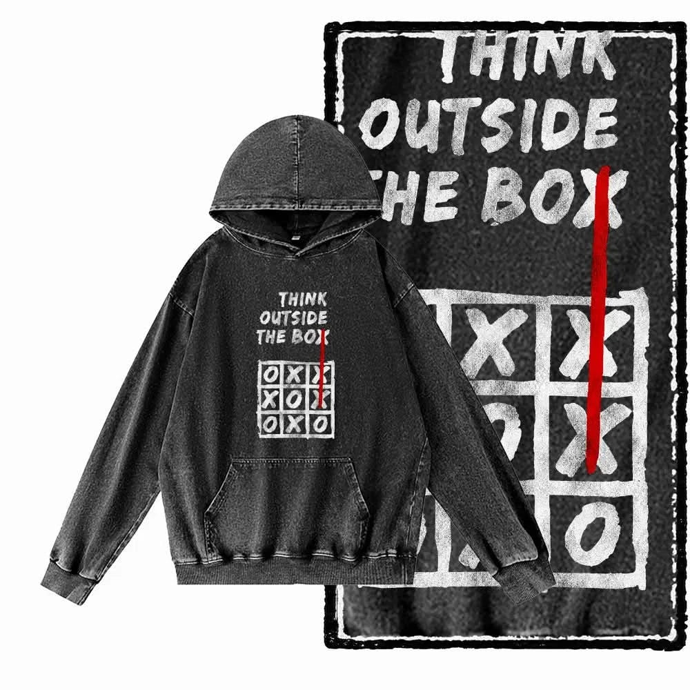 Outside The Box Hoodie - Vintage Black Acid Wash