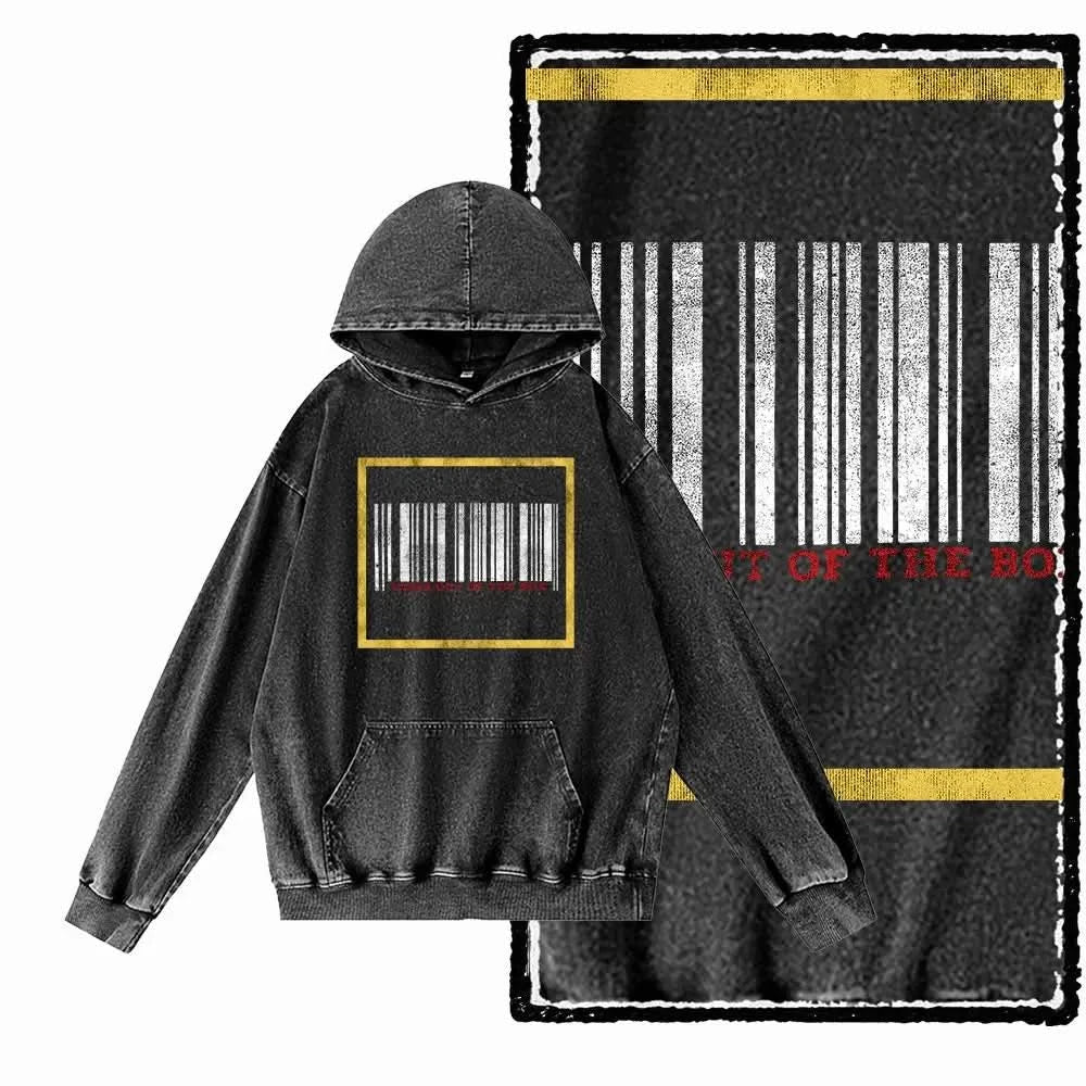 Escape The System Hoodie - Vintage Black Acid Wash