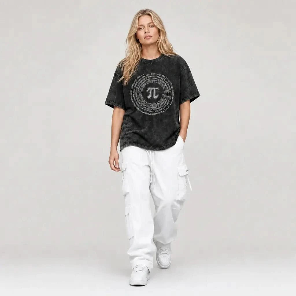 Infinite Tee - Oversized Black Vintage Acid Wash